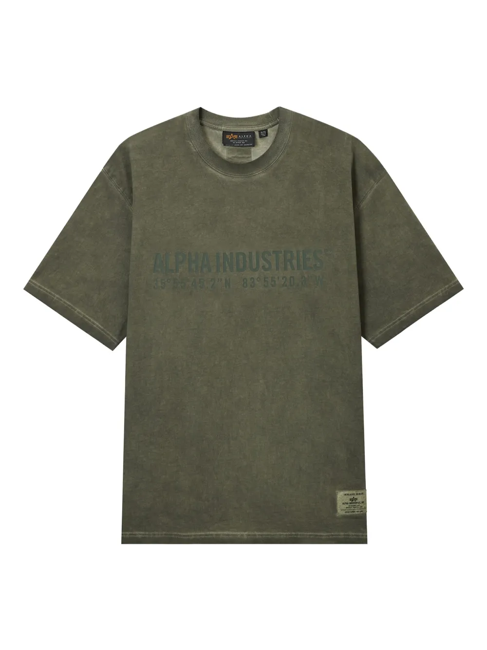 Alpha Industries logo-print cotton T-shirt | Green | Image 1