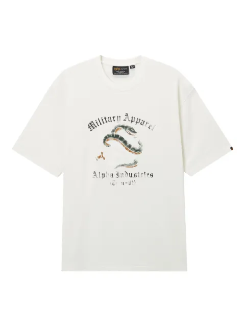 Alpha Industries playera con motivo de serpiente