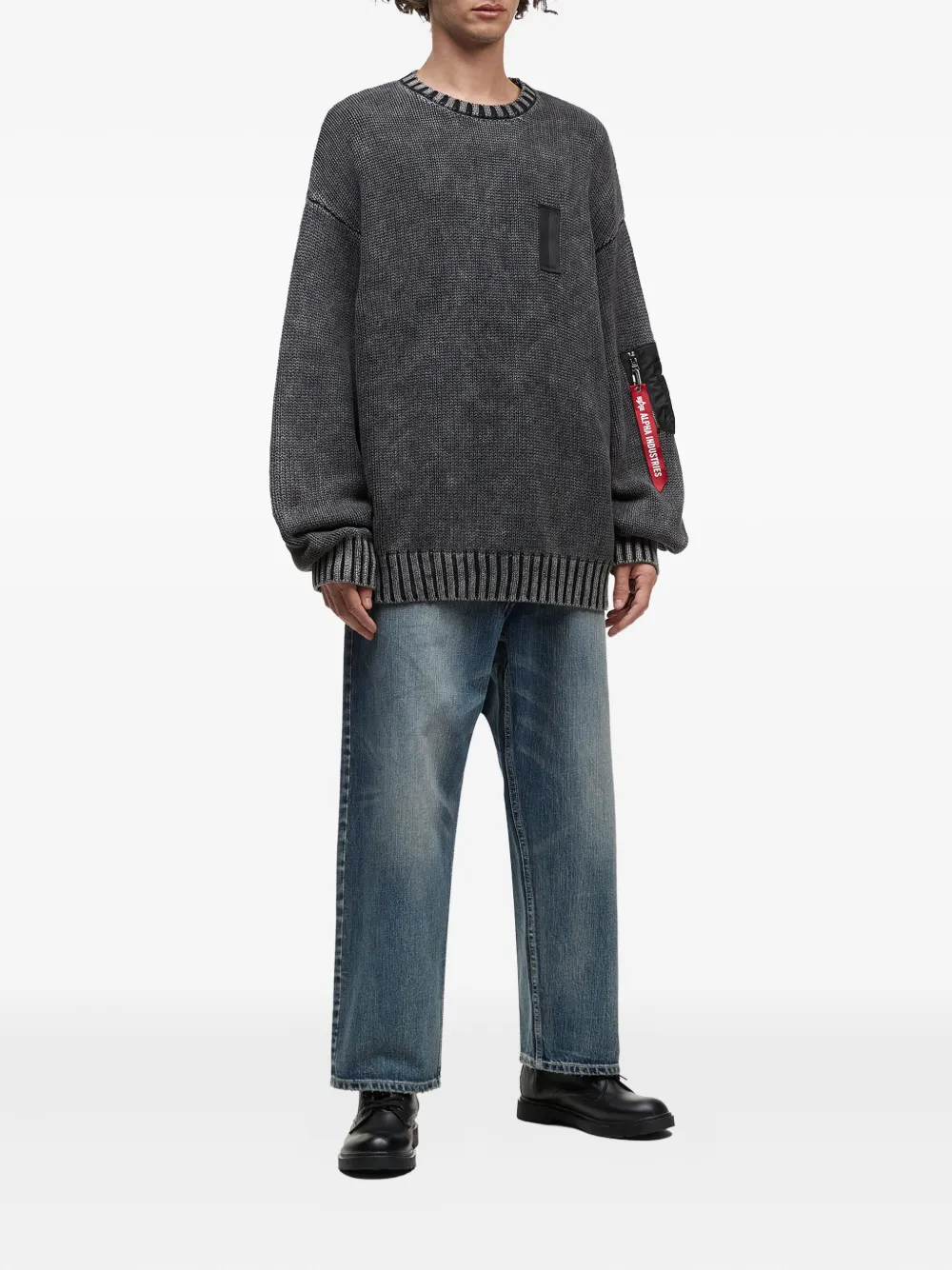 Alpha Industries patch-detail pocket-detail sweater | Knitted Sweaters | Image 2