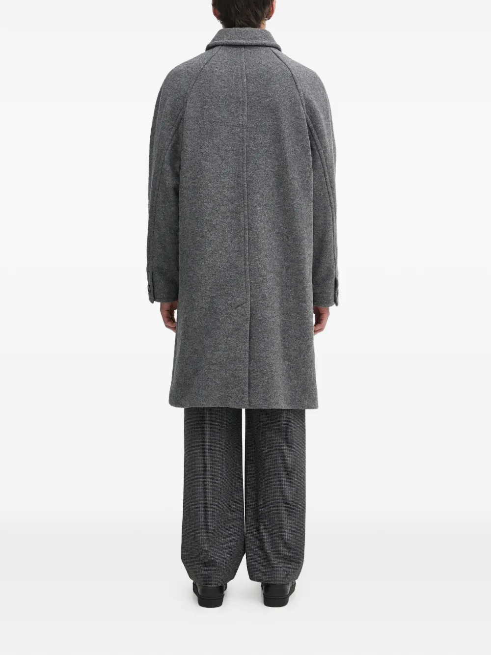 Button-Fastening Collar Coat