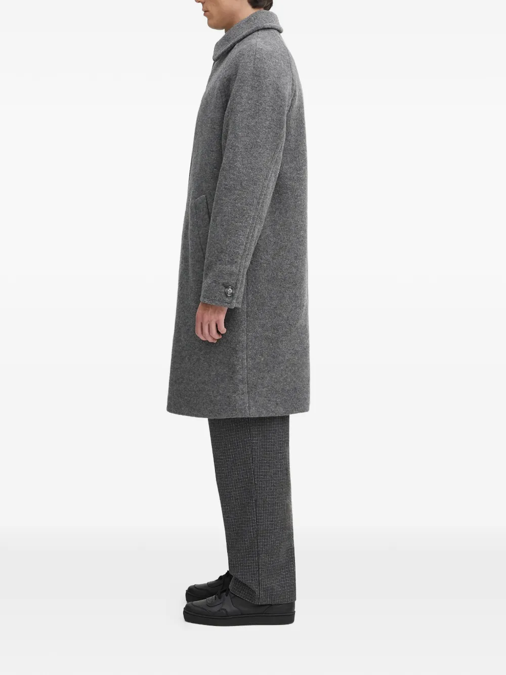  A.p.c. Button-fastening Collar Coat - Grey 