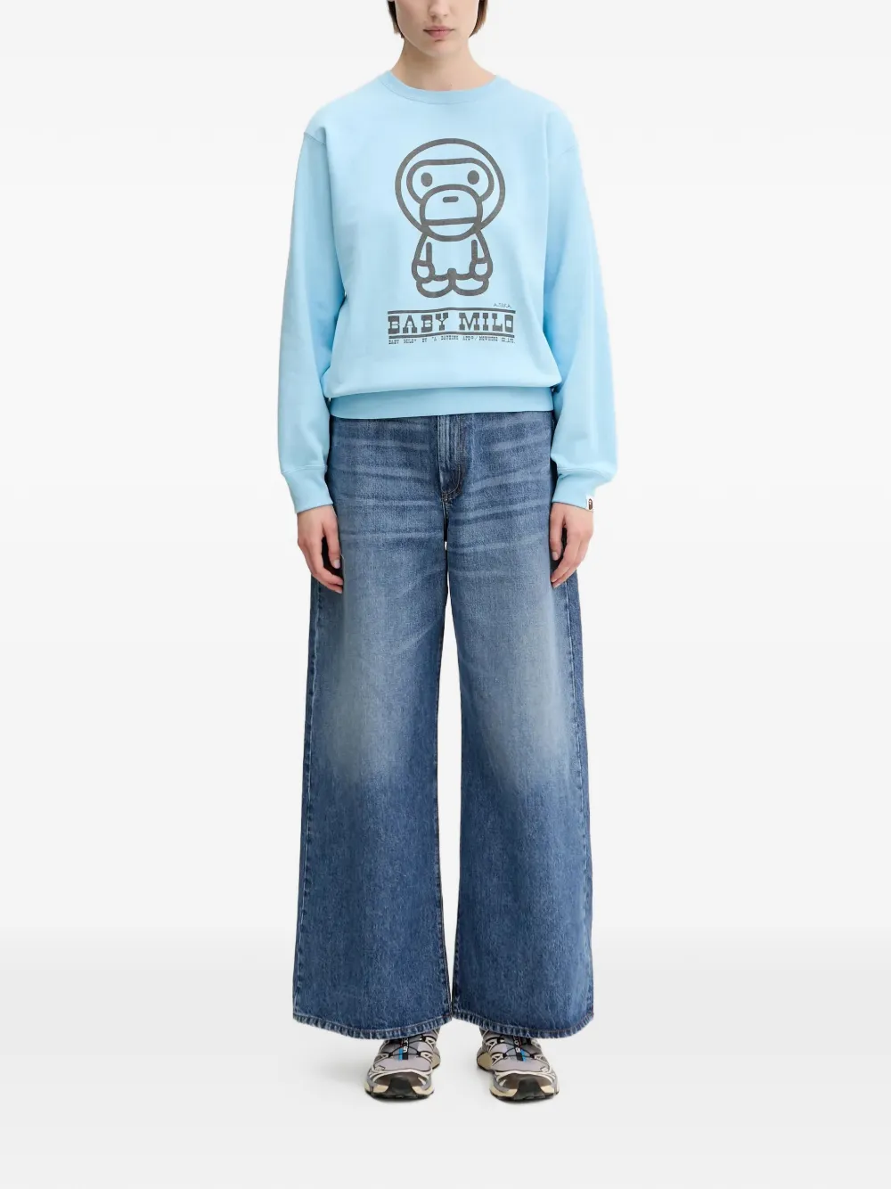 A Bathing Ape Baby Milo Volume Crew-neck Sweatshirt In Multi