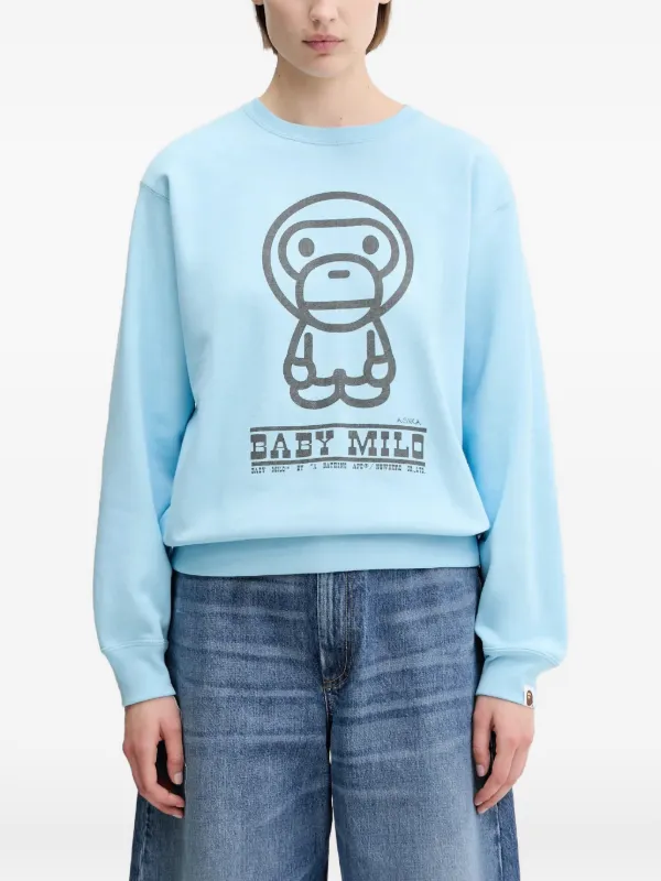 A BATHING APE® Baby Milo Volume スウェットシャツ | ブルー