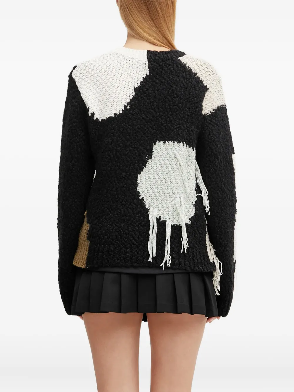 Andersson Bell Patchwork Sweater In Black
