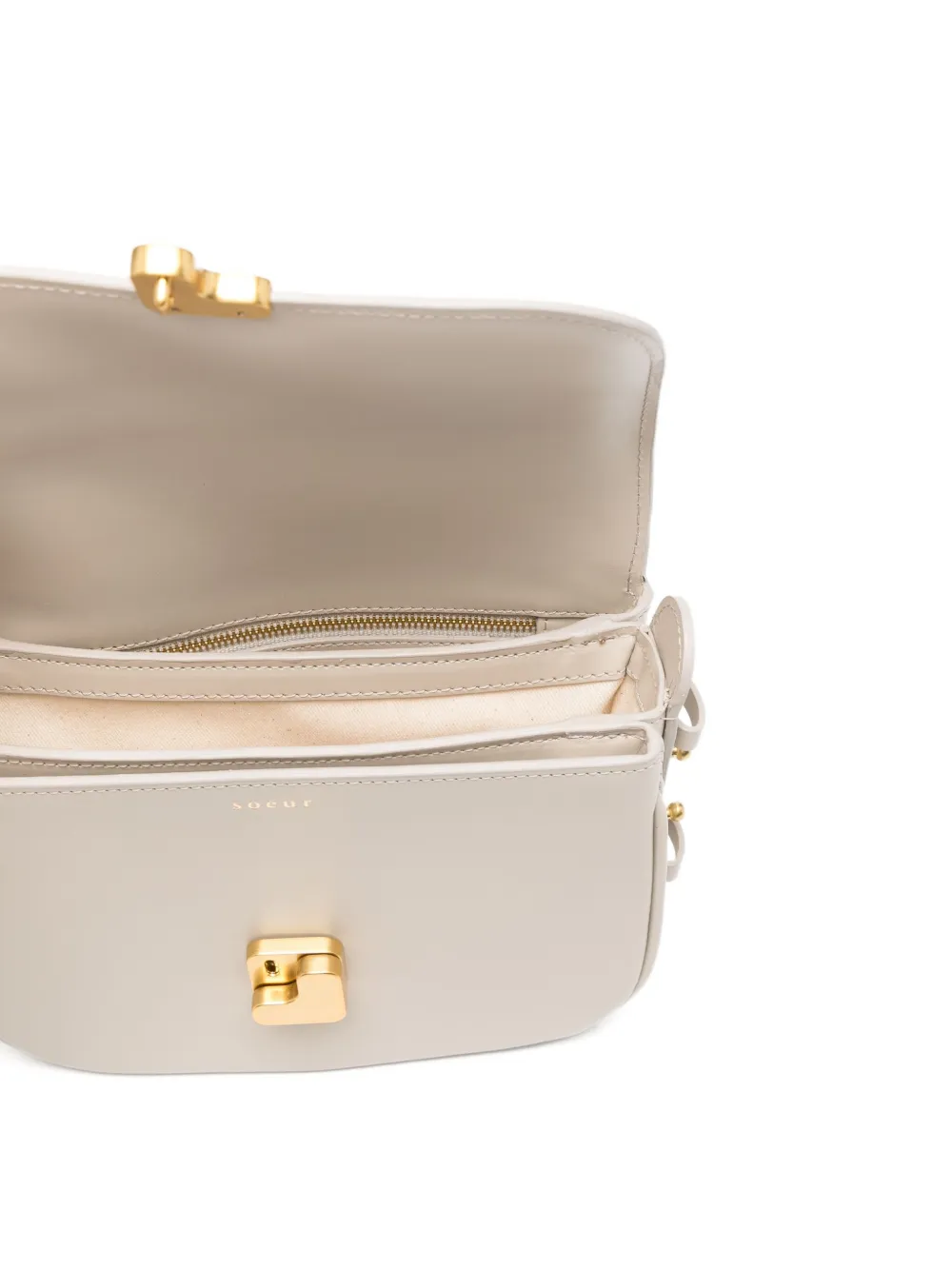 Soeur Bellissima mini-schoudertas met studs Beige