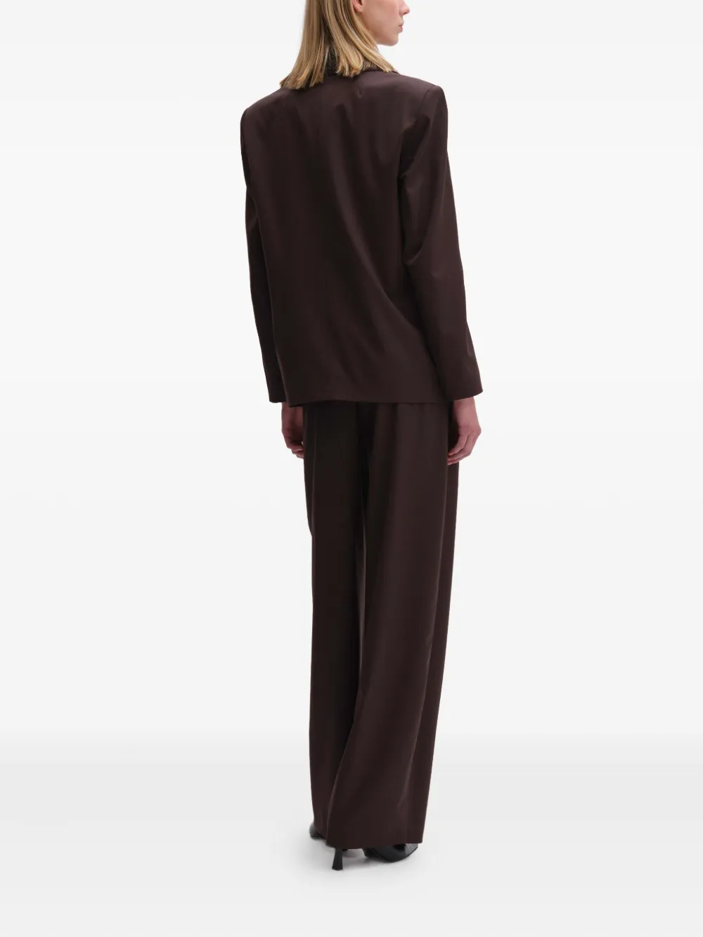 REMAIN Wollen blazer met dubbele rij knopen Bruin