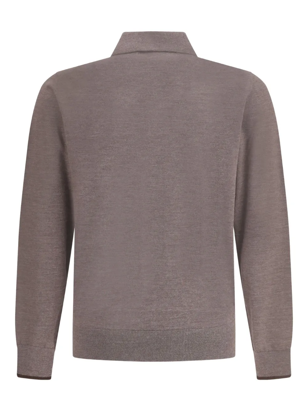 Cruna long-sleeved knitted polo shirt - Grijs