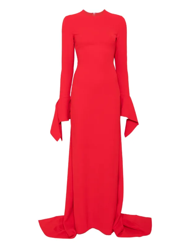 Solace London Blake Long-sleeve Maxi Dress - Red