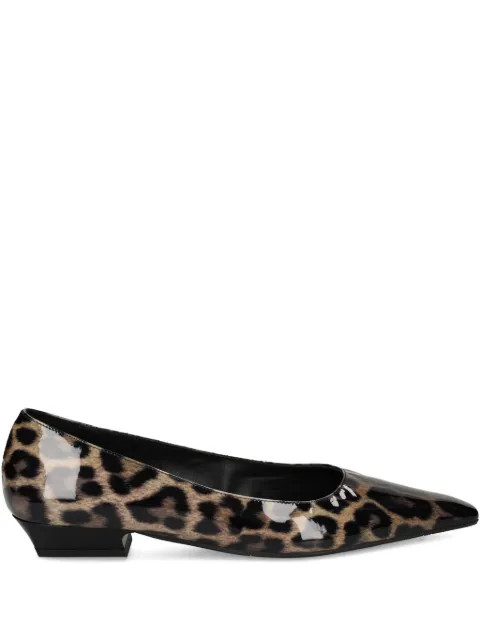 Ras leopard-print pointed-toe pumps