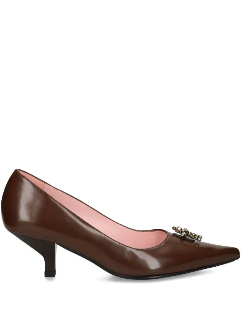 Ras zapatillas con puntera en punta y tacón de 50mm