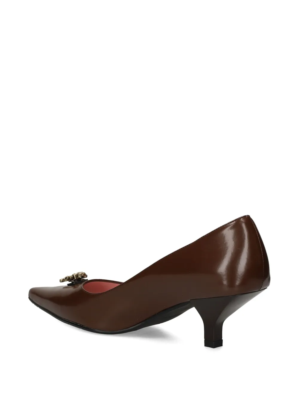 Ras 50mm Pointed-toe Embellished Pumps In Brown