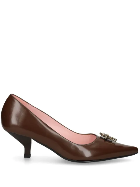 Ras 50mm pointed-toe embellished pumps