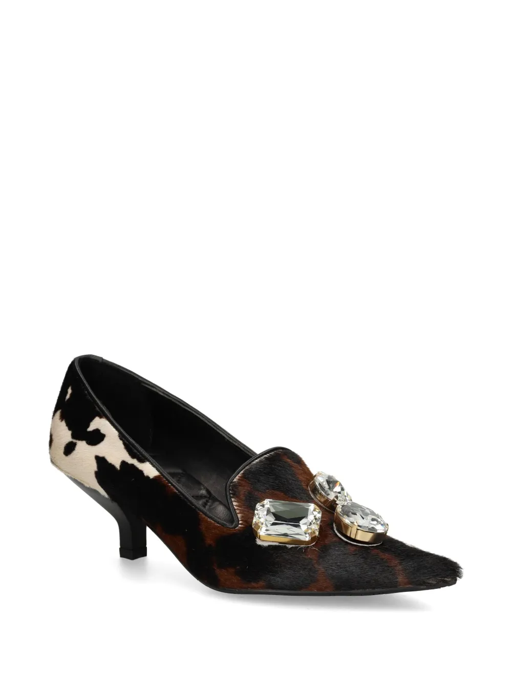 Ras 50mm crystal-embellished calf hair pumps | Heeled Pumps | Image 2