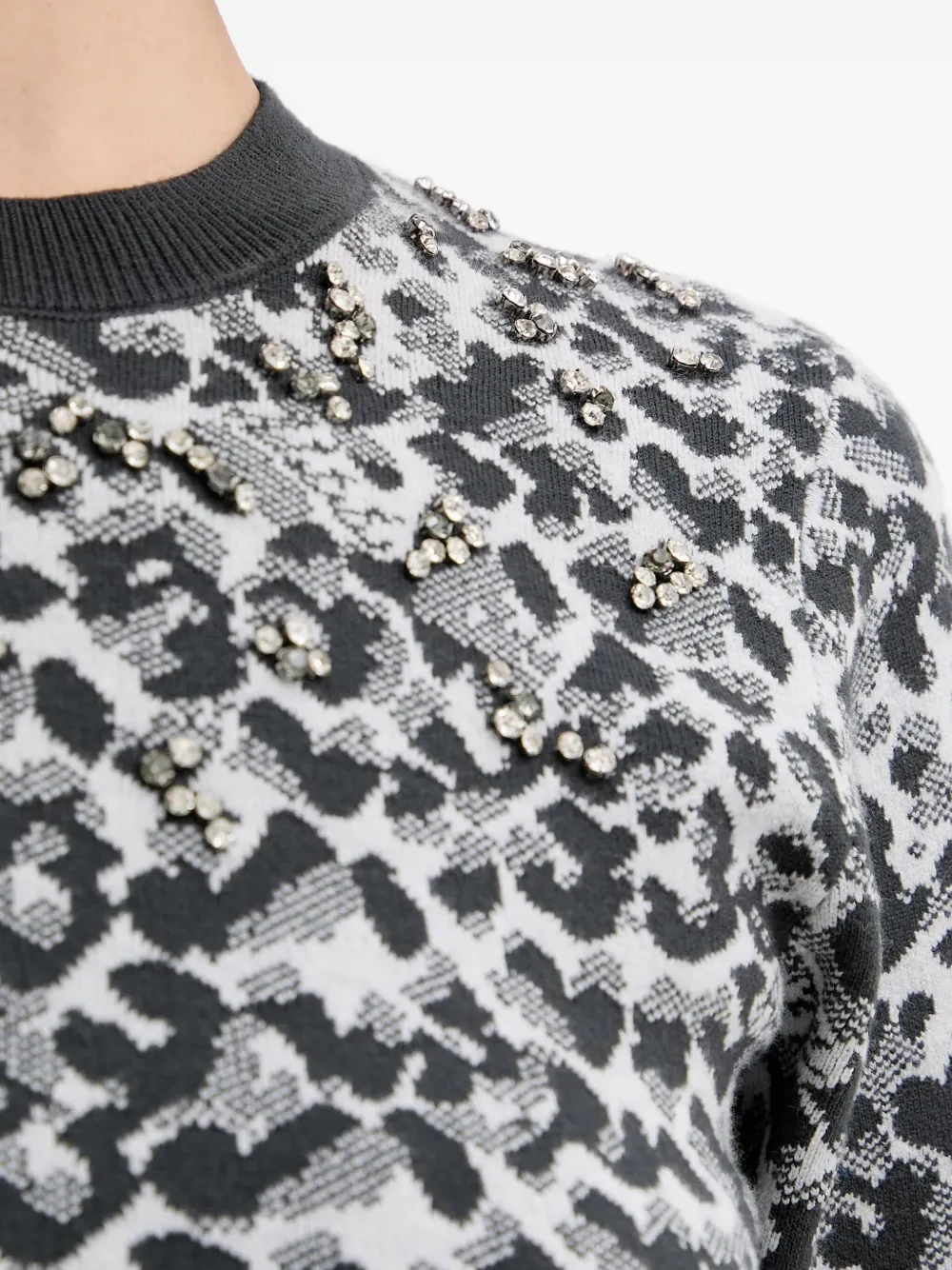 TWINSET Top met dierenprint Grijs