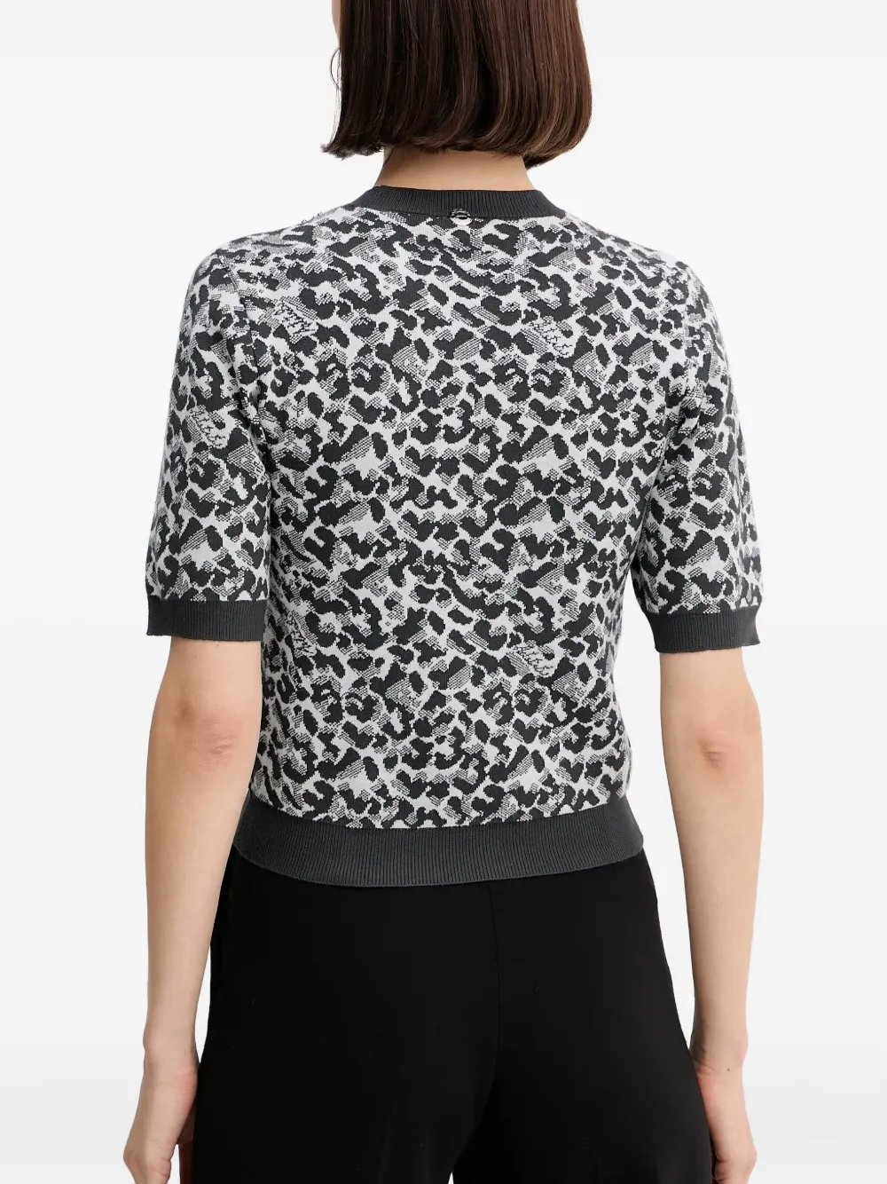TWINSET Top met dierenprint Grijs
