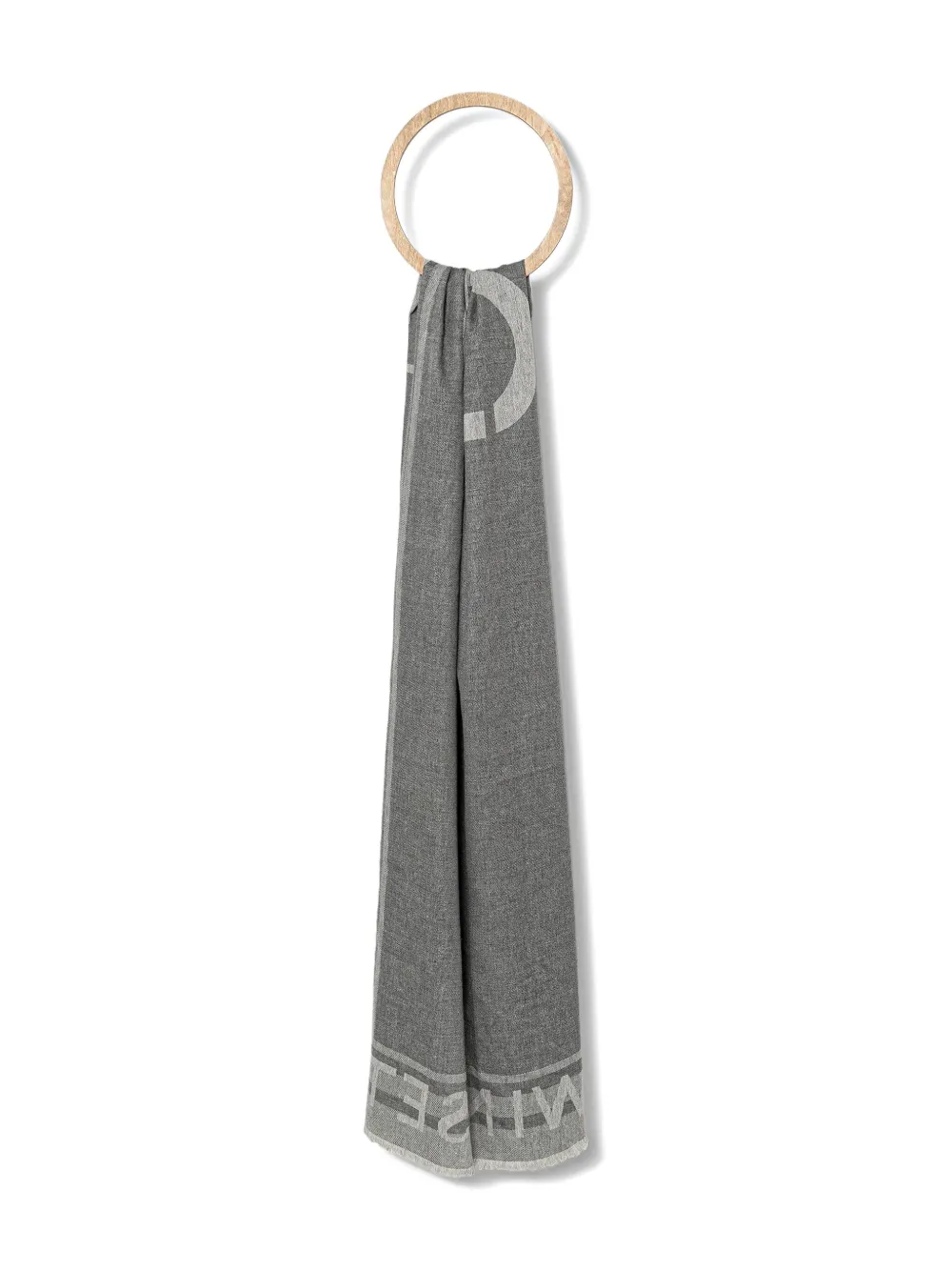 Twinset Logo-jacquard Scarf In Gold