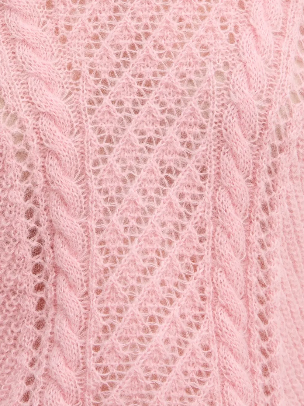 Twinset Cable-knit Sweater In Pink