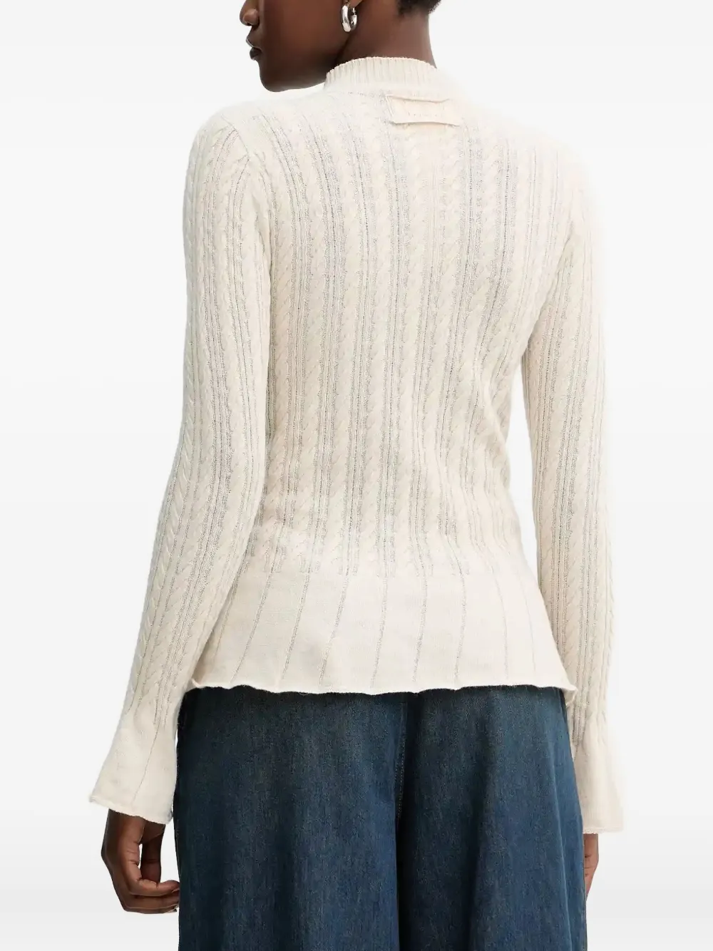 Twinset Cable-knit Sweater In Neutral