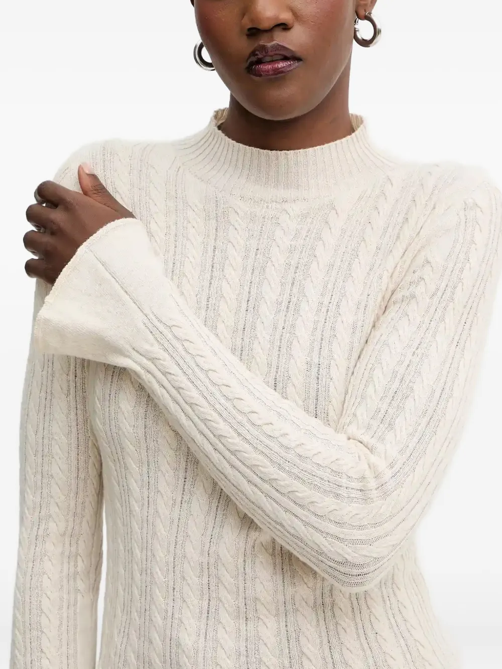 Twinset Cable-knit Sweater In Neutral