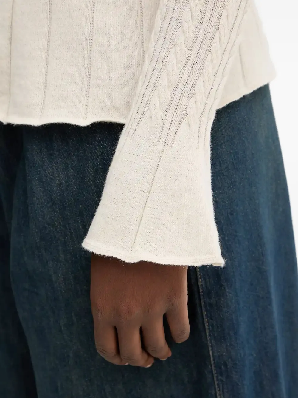 Twinset Cable-knit Sweater In Neutral