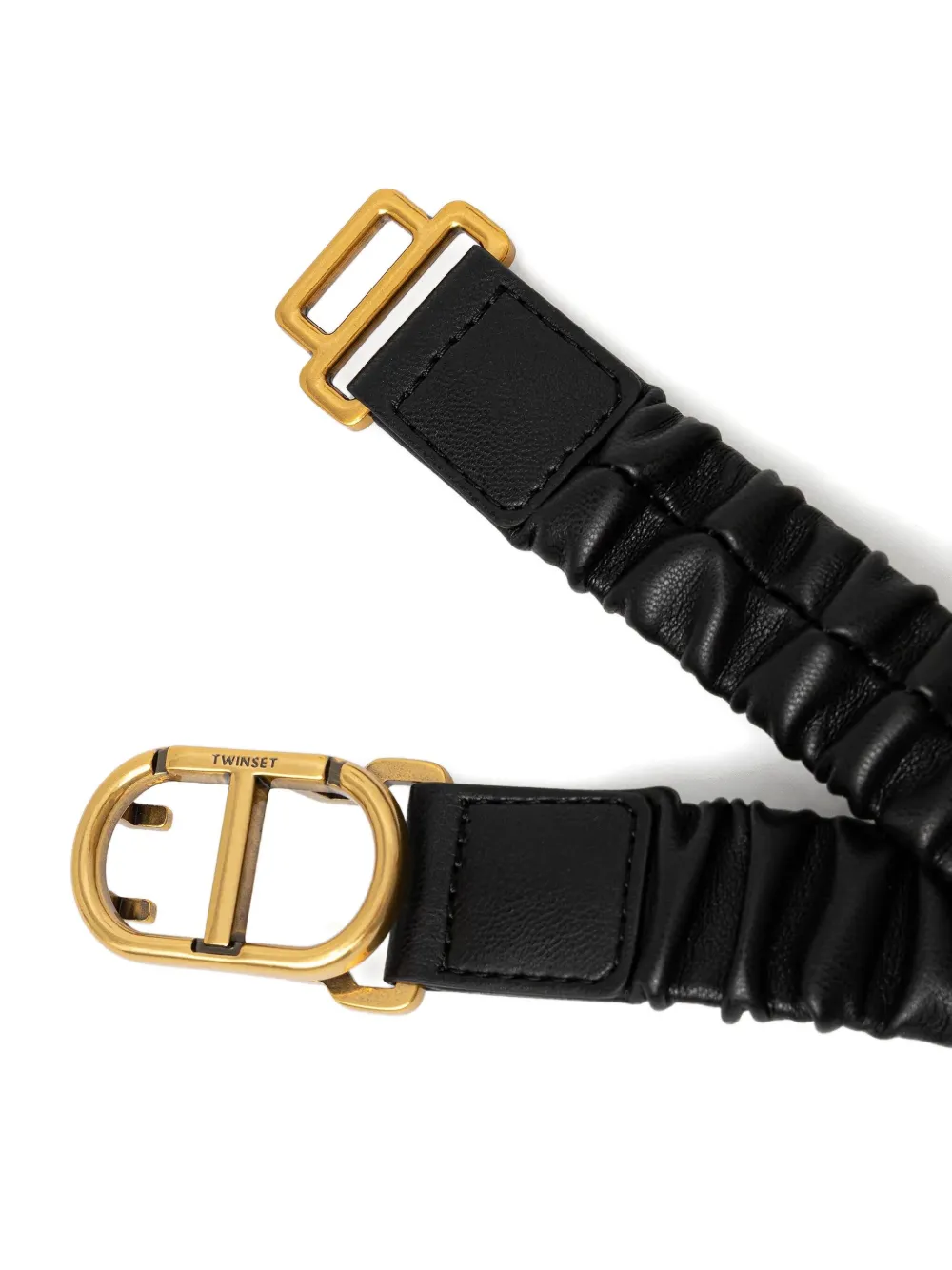 TWINSET gathered buckle belt - Zwart