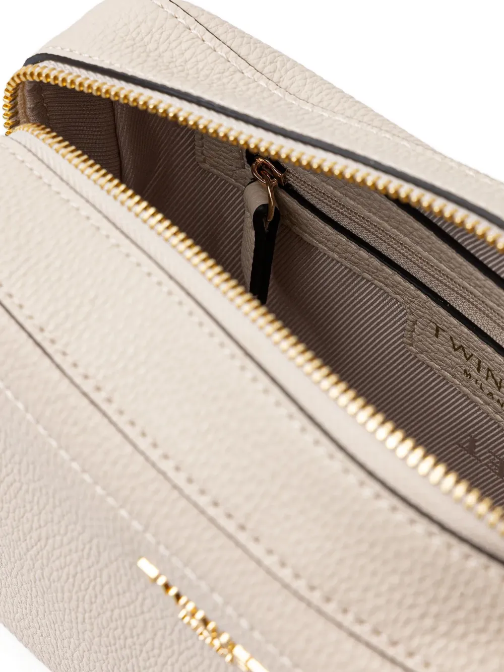 TWINSET Crossbodytas met logo Beige