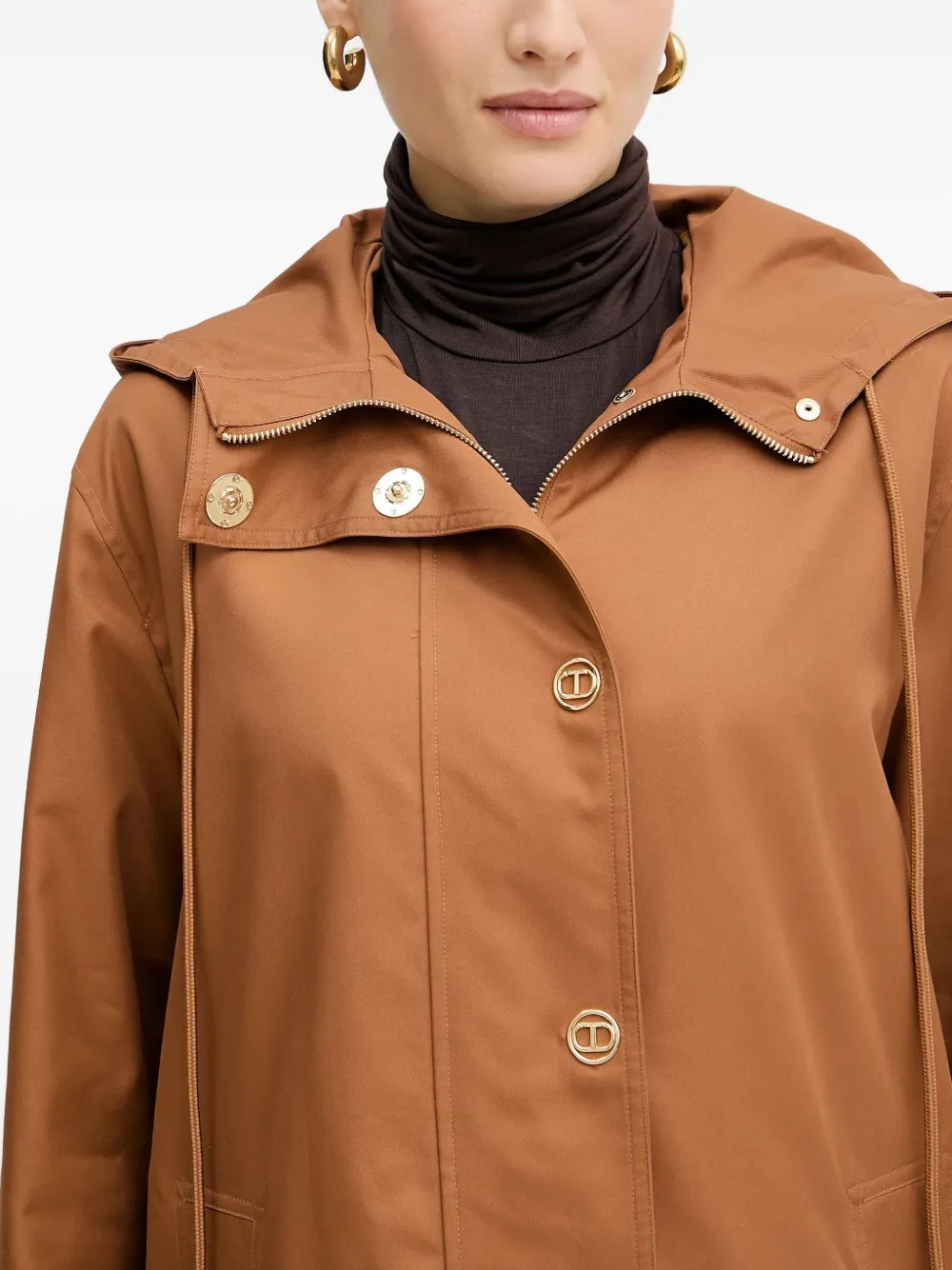 TWINSET Parka met capuchon Bruin