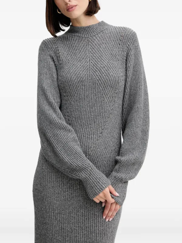 TWINSET ribbed-knit Dress | Grey | FARFETCH