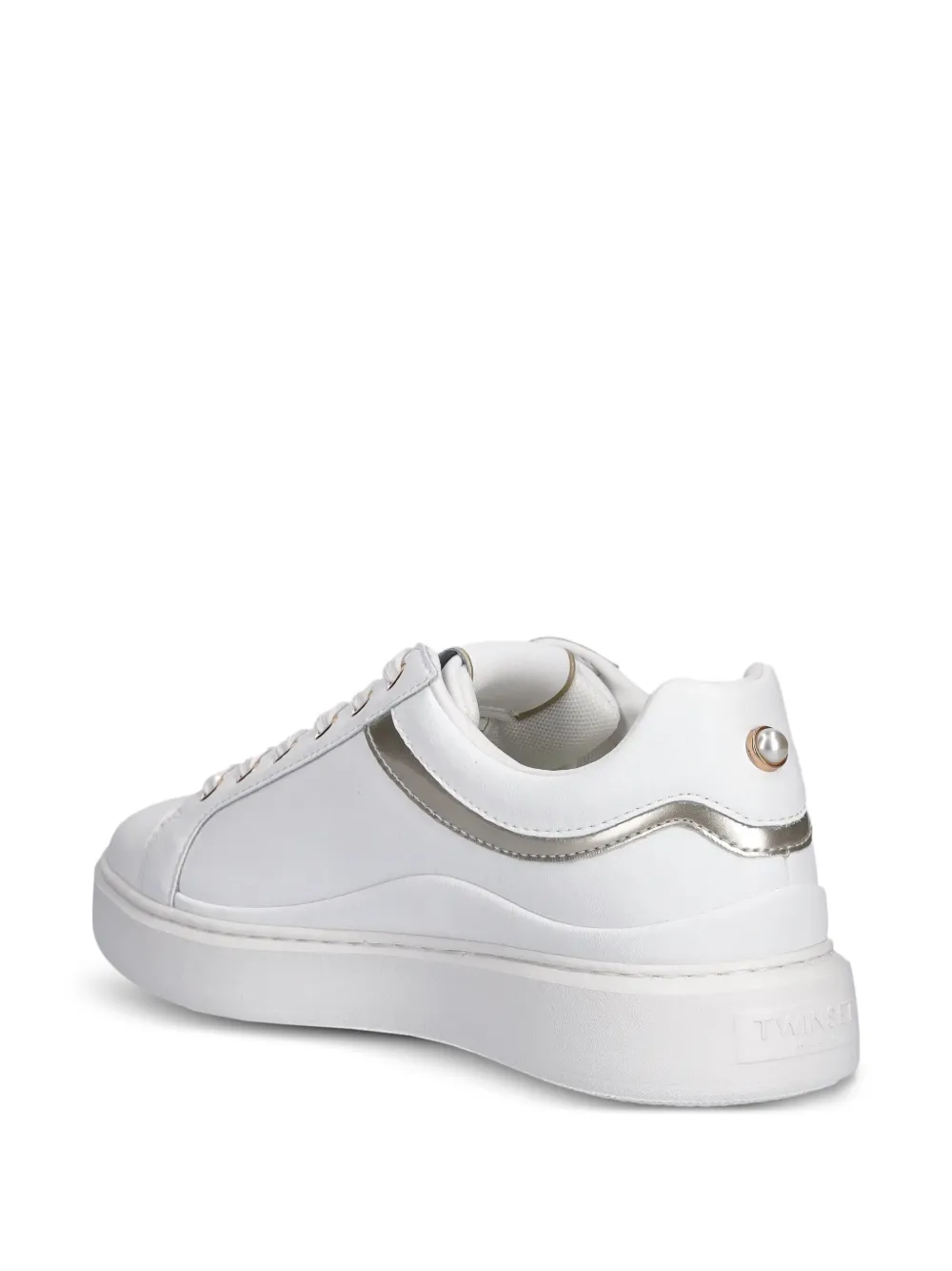 TWINSET Sneakers met logo-reliëf Wit