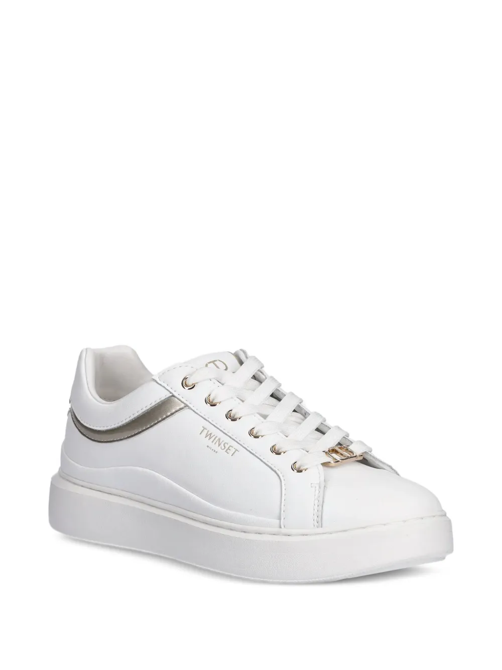 TWINSET Sneakers met logo-reliëf - Wit