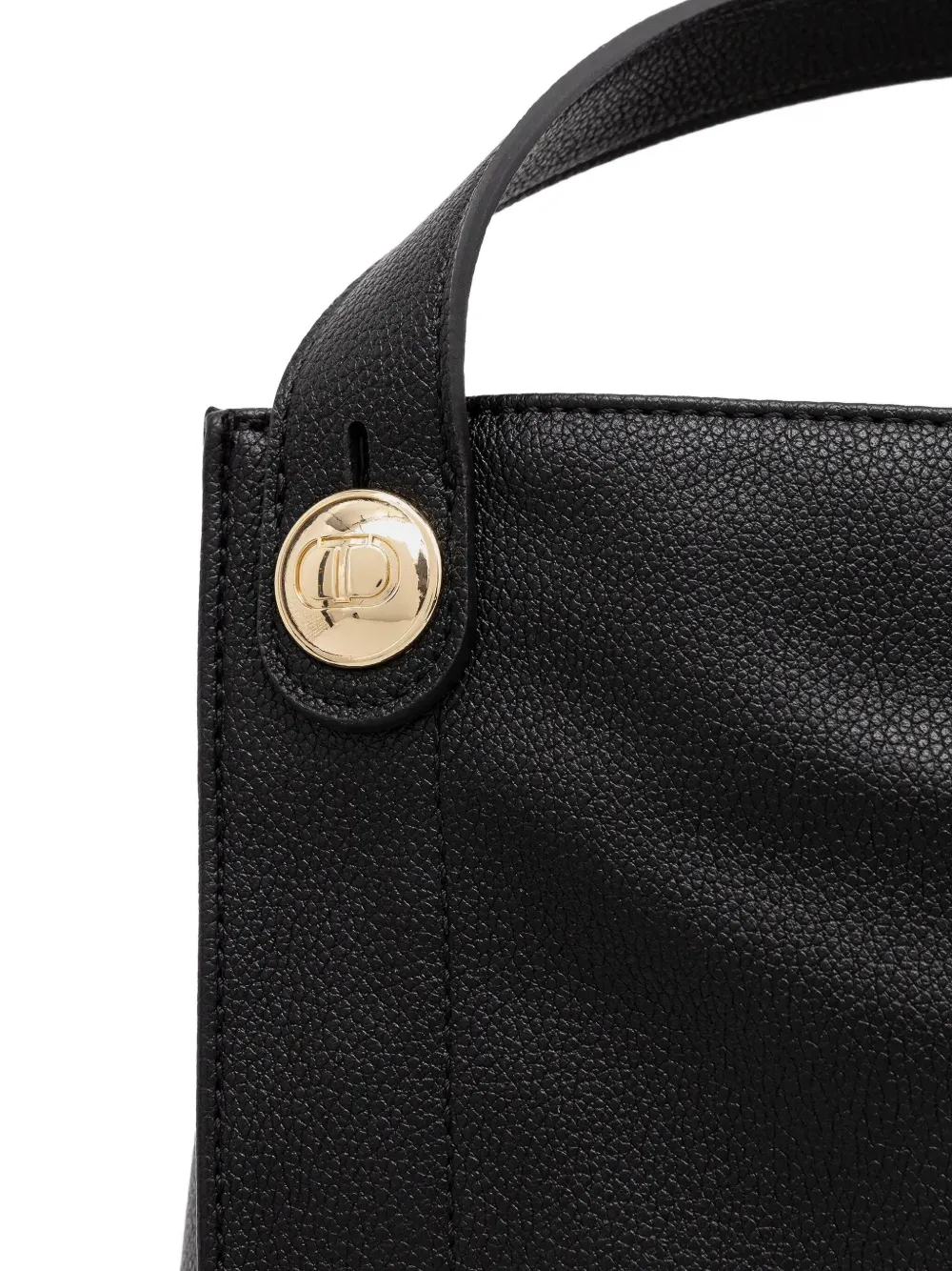 Twinset Logo-debossed Tote Bag In Black