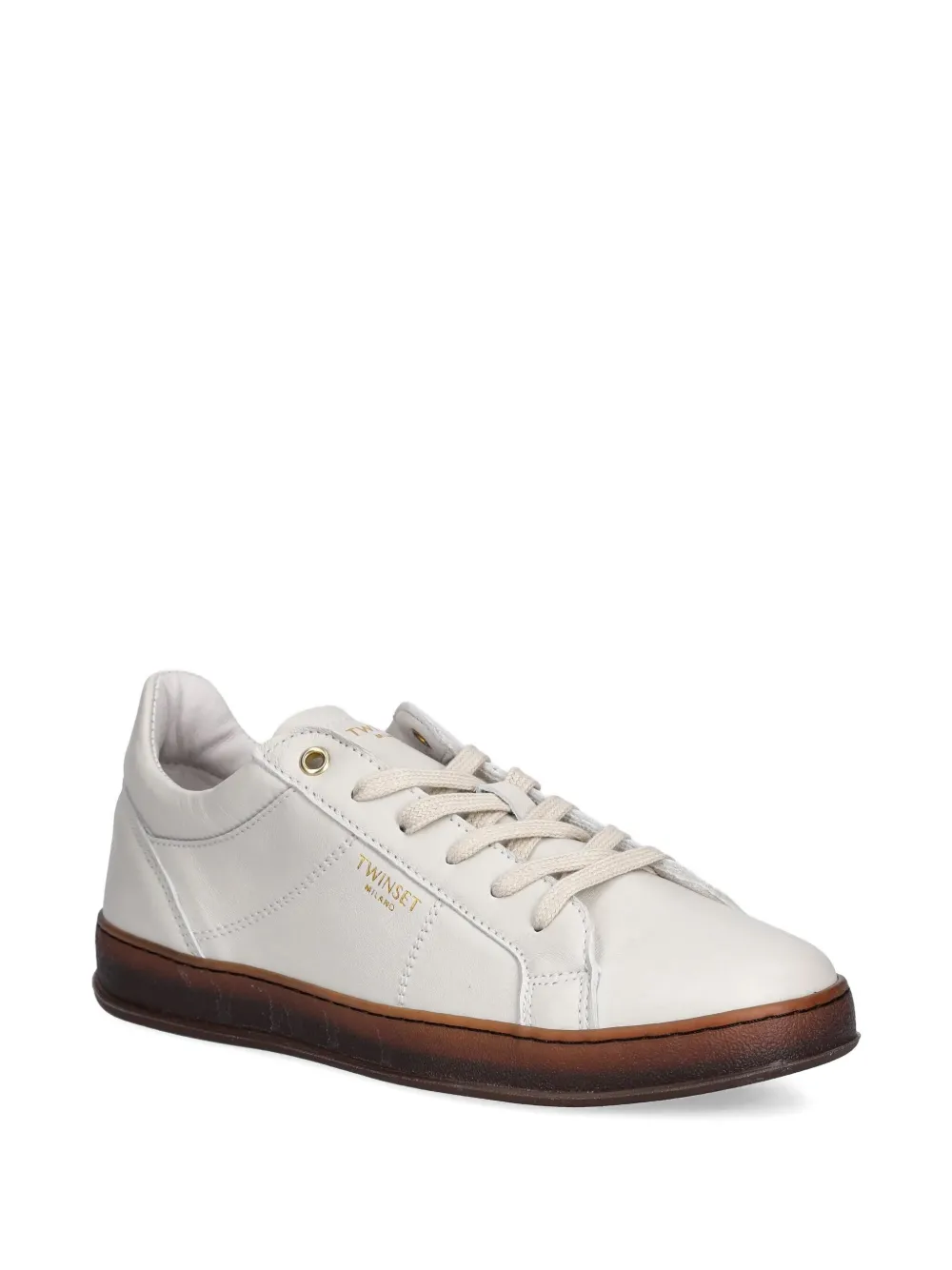 TWINSET leather sneakers - Beige