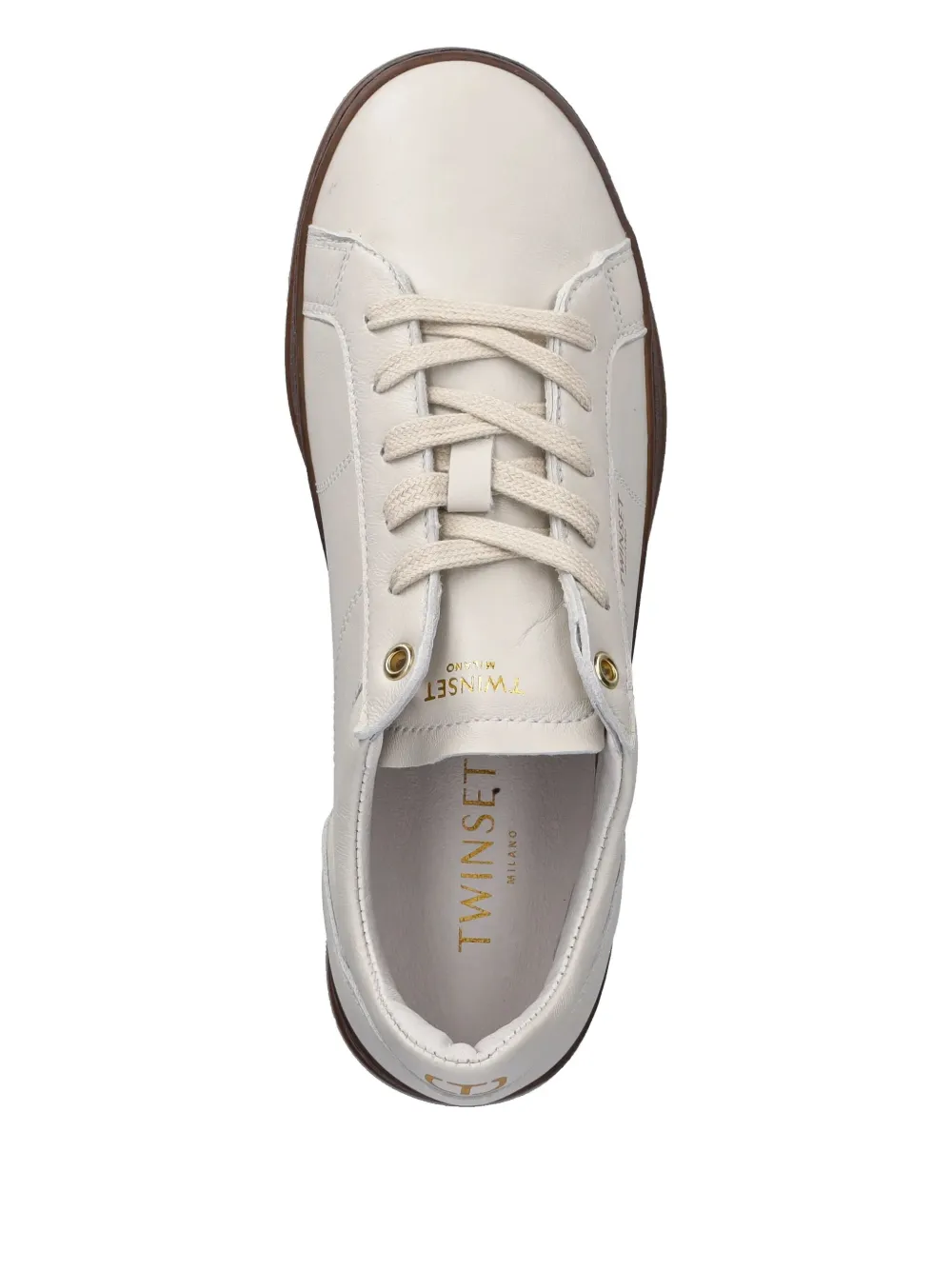 TWINSET Leren sneakers Beige