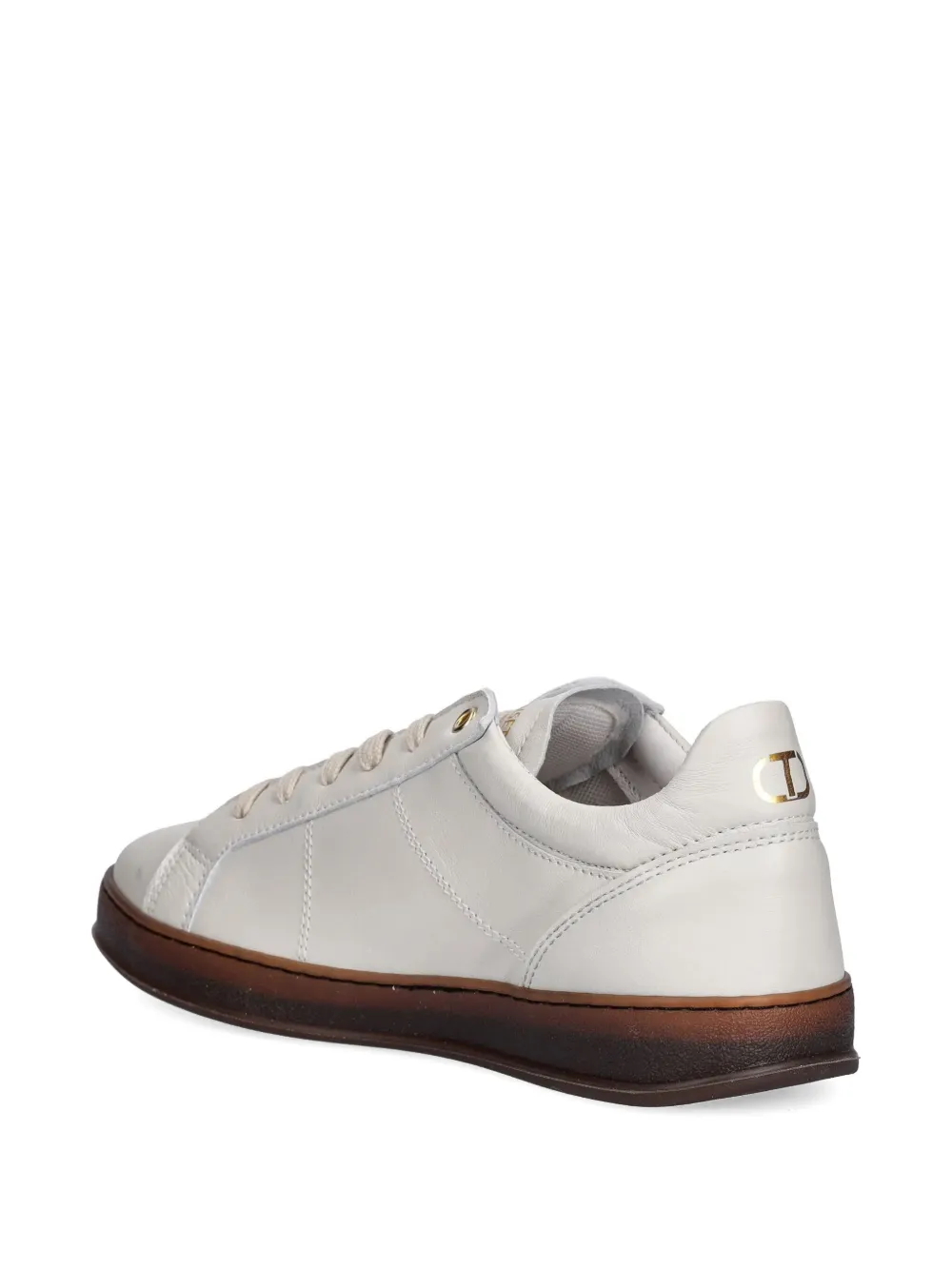 TWINSET Leren sneakers Beige
