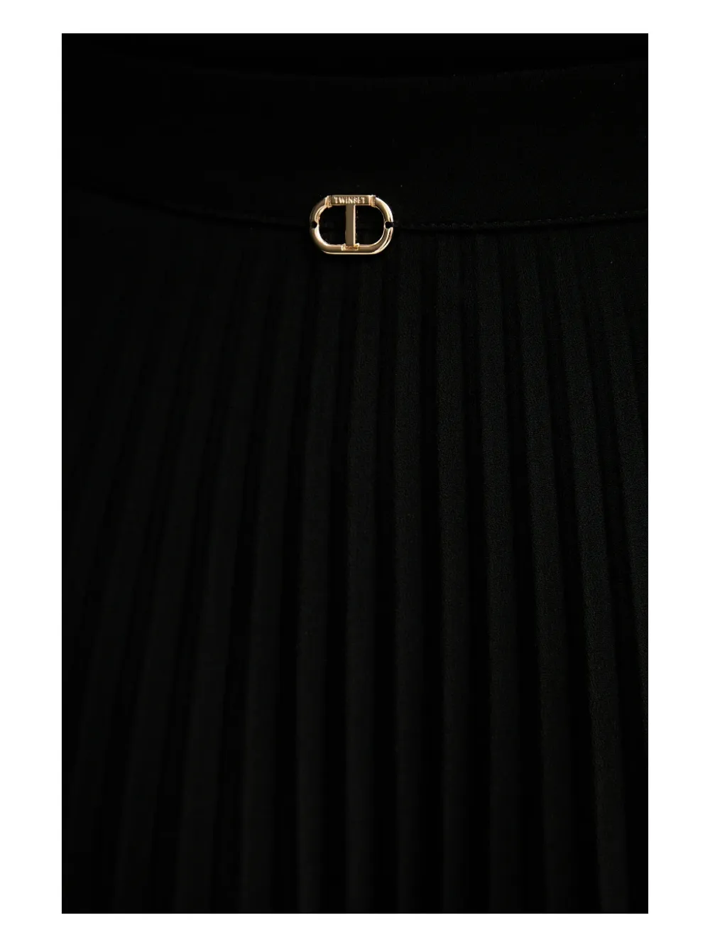 TWINSET pleated flared maxi skirt - Nero