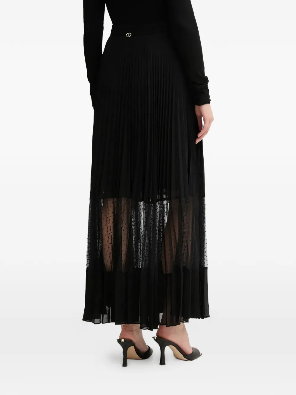  Twinset Pleated Maxi Skirt - Black 