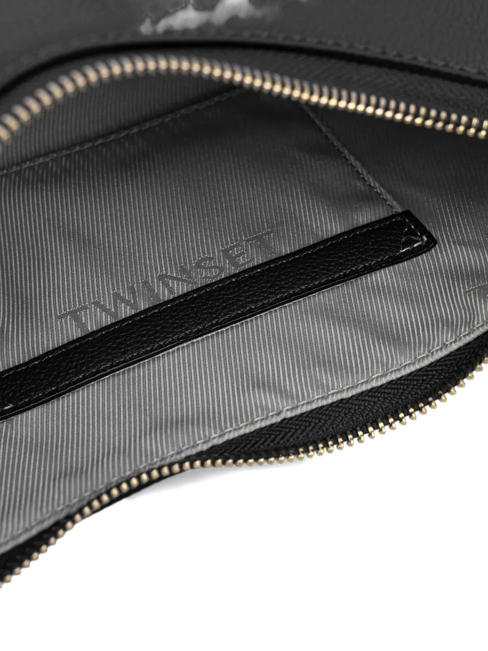Twinset Logo-lettering Shoulder Bag In Black