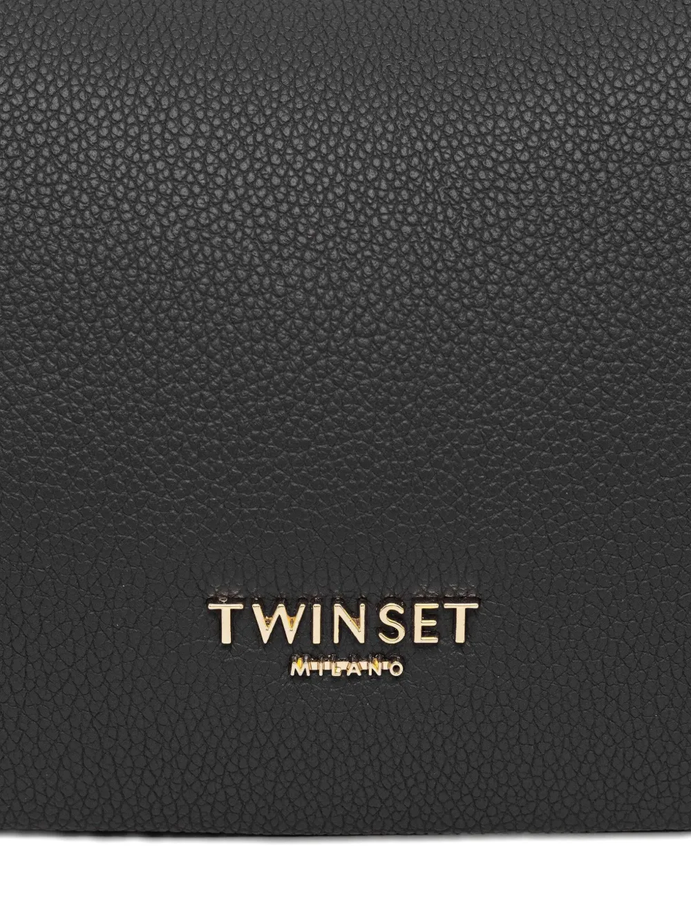 Twinset Logo-lettering Shoulder Bag In Black