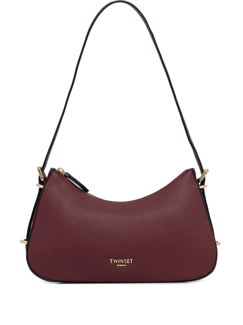 Twinset Logo-lettering Shoulder Bag In Red