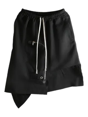 RICK OWENS DRKSHDWコーティング　スカートパンツ Rick Owens DRKSHDW コーティング ミニスカート | ブラック | FARFETCH JP