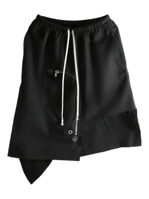 Rick Owens Dracca drawstring asymmetric mini skirt
