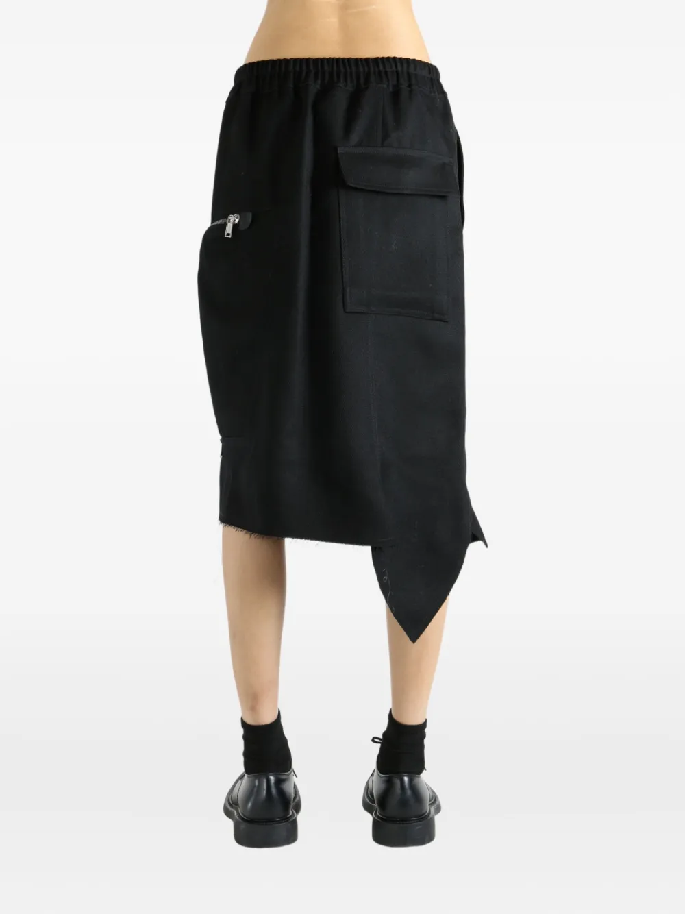 Rick Owens Dracca Drawstring Asymmetric Mini Skirt In Brown