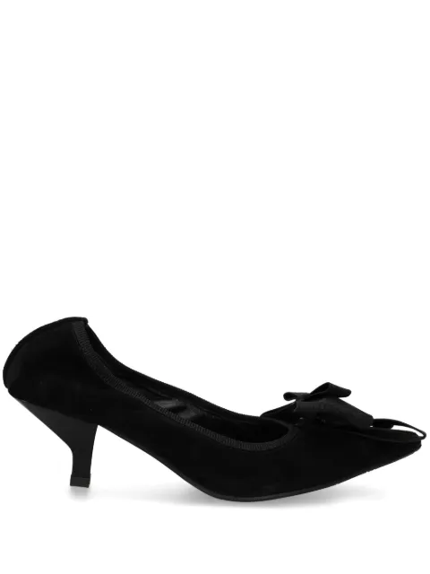 Ras 50mm bow-detail kitten-heel pumps