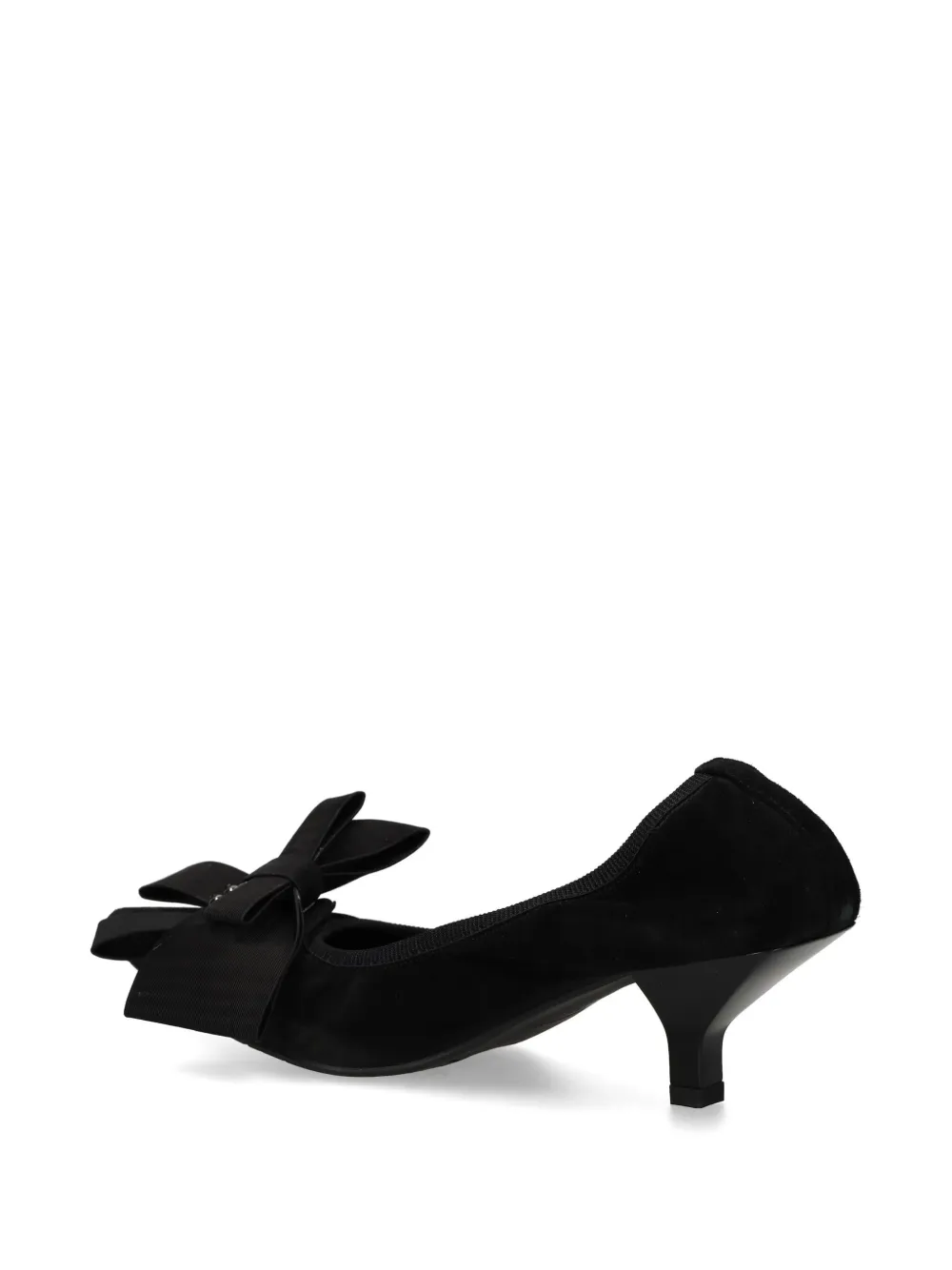 Ras 50mm Bow-detail Kitten-heel Pumps In Black