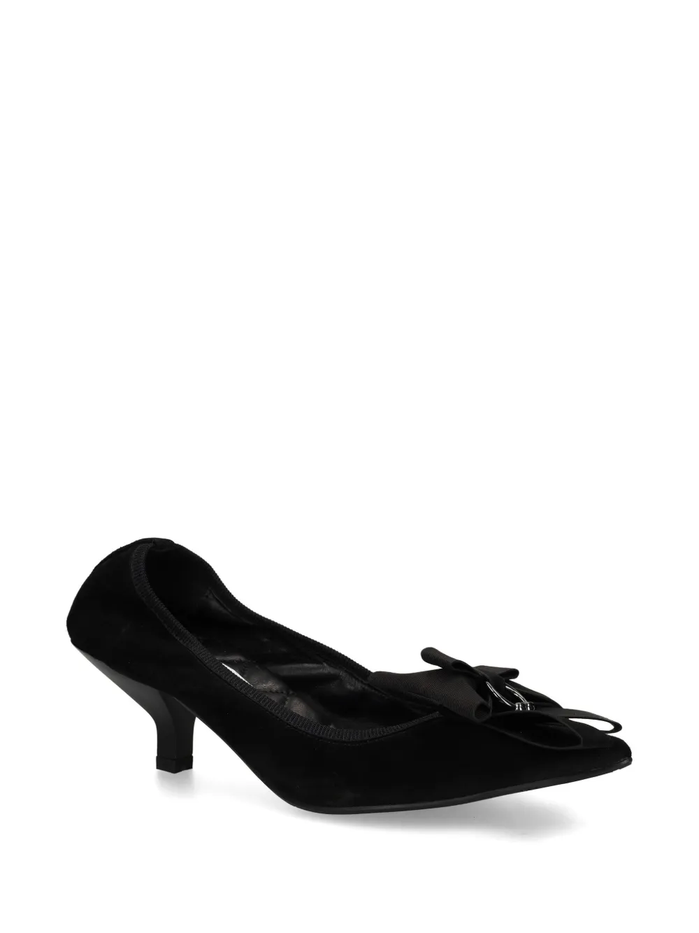 Ras 50mm bow-detail kitten-heel pumps | Heeled Pumps | Image 2
