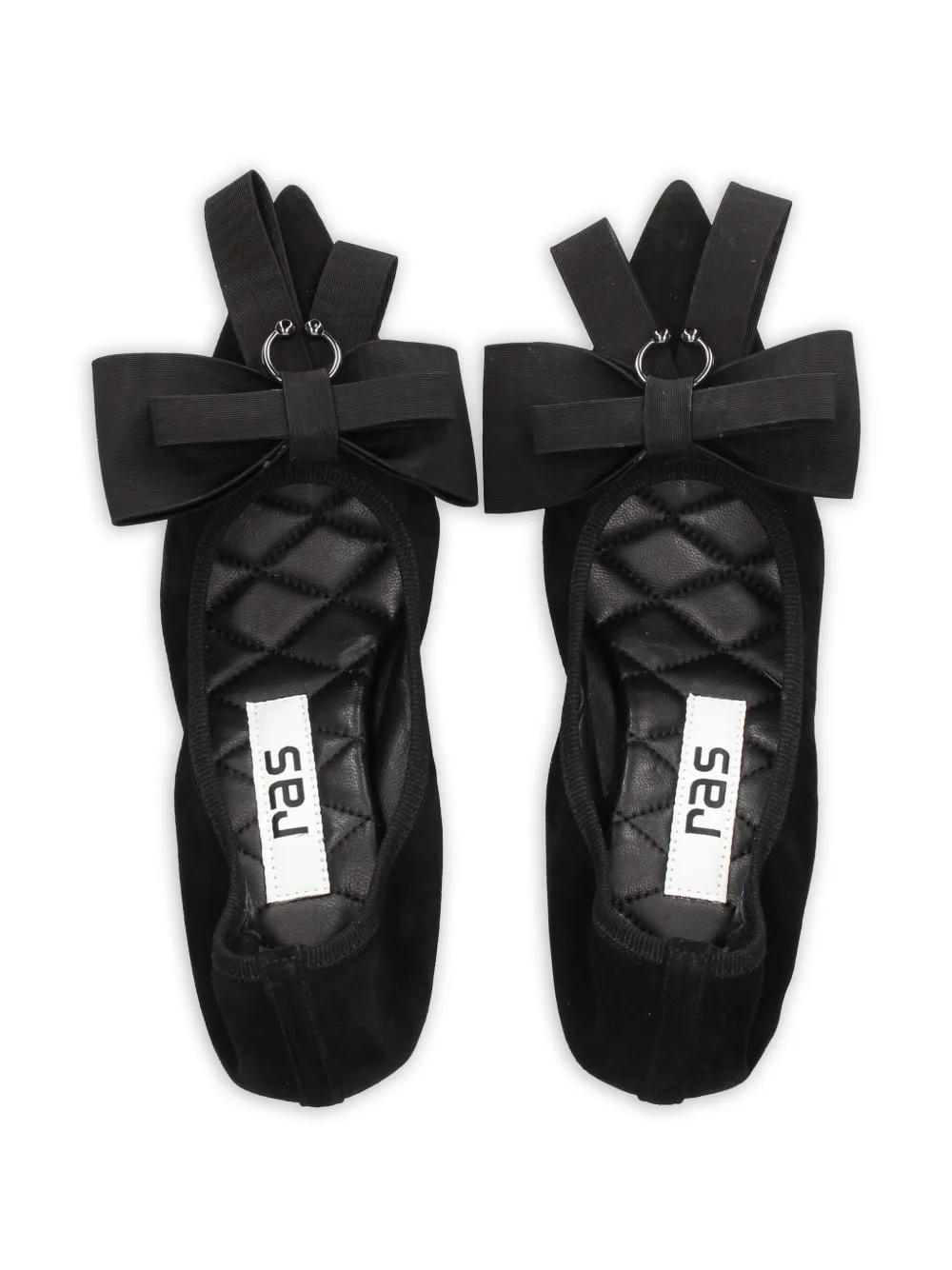 Ras 50mm Bow-detail Kitten-heel Pumps In Black