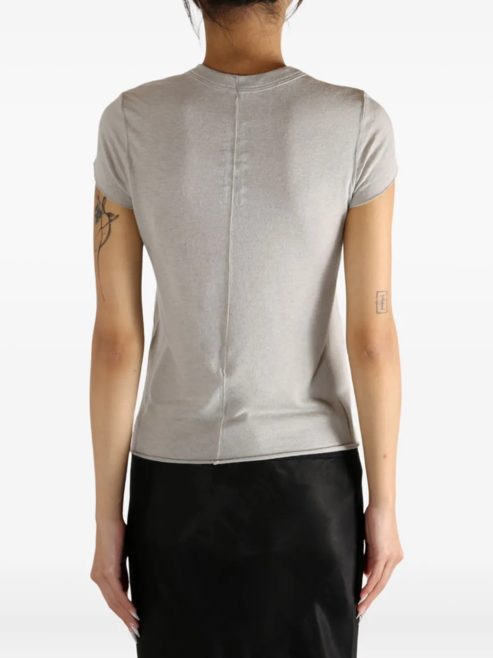 Rick Owens Short-sleeve Crew-neck T-shirt In Gray