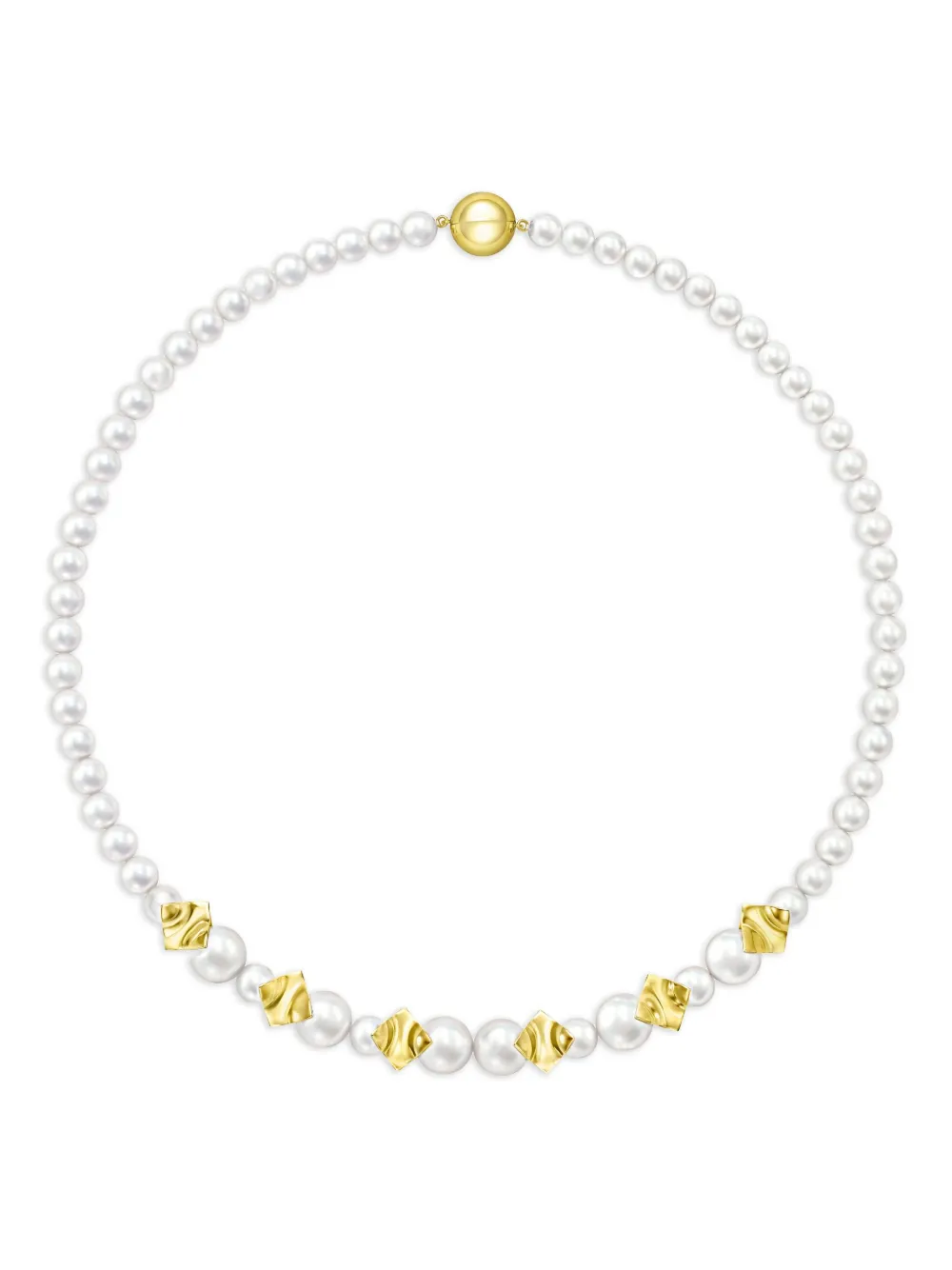 TASAKI Square Leaf パール ネックレス 18Kイエローゴールド - ホワイト TASAKI Square Leaf パール ネックレス 18Kイエローゴールド - ホワイト