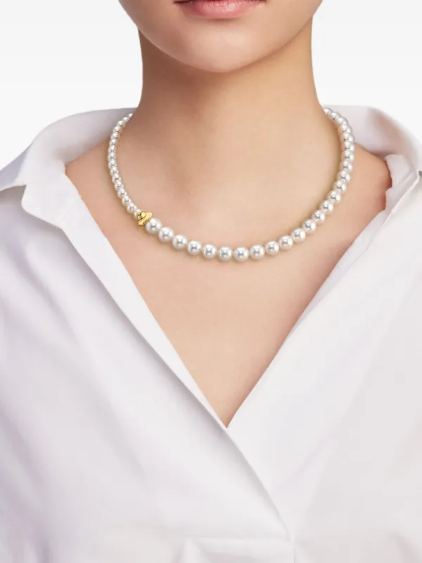 ◆TASAKI パールネックレス 02118 TASAKI M/G Tasaki Square Leaf フレッシュウォーターパール