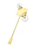 TASAKI 18K yellow gold M/G Tasaki Square Leaf pearl brooch